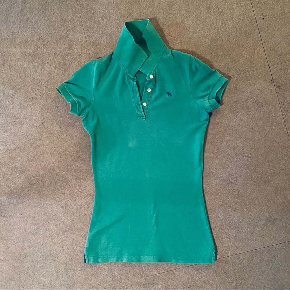 Y2K Abercrombie & Fitch green polo